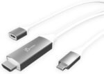 J5CREATE JCC155G j5create USB Type C to 4K@60Hz HDMI 6ft Charging Cable with PD 100W, Compatible with Thunderbolt 3/4, MacBook Pro/Air, iPad Pro, iPad Air 4, ChromeBook and More (JCC155G)