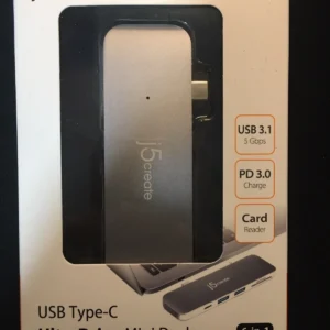 J5CREATE JCD388 USB Type-C 6-in-1 UltraDrive Mini Dock
