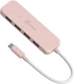 J5CREATE JCH341ER USB-C 4 Ports Type A Gen 2 Hub (Rose)