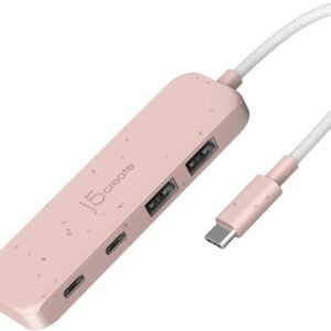 J5CREATE JCH342ER USB-C 4-Ports 2x C 2x A Hub (Rose)