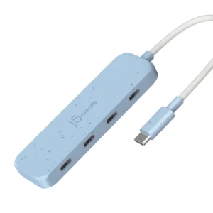 J5CREATE JCH345EC USB-C 4 Ports Type C Gen 2 Hub (Cyan)