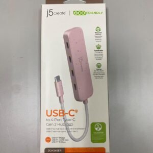 J5CREATE JCH345ER USB-C 4 Ports Type C Gen 2 Hub (Rose)