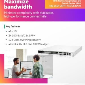 ARUBA JL809A Aruba Instant On 1960 48G 40p CL4 8p CL6 PoE 2XGT 2SFP+ 600W Switch