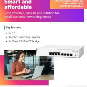 ARUBA JL811A Aruba Instant On 1830 8G 4p CL4 PoE 65W Switch