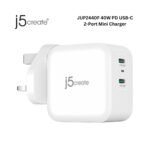 J5CREATE JUP2440F J5CREATE 40W PD USB-C 2-PORT MINI  CHARGER 33R7A