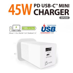 J5CREATE JUP2445 JUP2445 45W PD USB-C™ Mini Charger