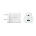 J5CREATE JUP3365F 65W GaN USB-C 3-Port Charger