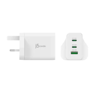 J5CREATE JUP3365F 65W GaN USB-C 3-Port Charger