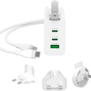 J5CREATE JUP3565CV 65W GAN USB-C 3-PORT TRAVELER CHARGER