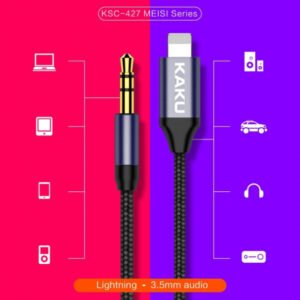 KAKUSIGA KSC-427 KAKUSIGA 1M APPLE LIGHTING TO 3.5MM AUDIO CABLE