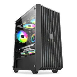 OEM KT-2606M Comstars 2606M MATX Case w/TG Side Windows 4x Fix RGB Fan