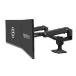 Ergotron 45-245-224 LX Dual Side-by-Side Arm, Matte Black