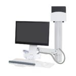 Ergotron 45-273-216 StyleView Sit-Stand Combo System, Bright White Texture