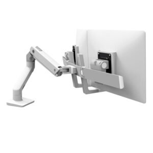 Ergotron 45-476-216 HX Desk Dual Monitor Arm, White