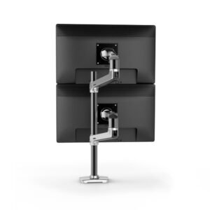 Ergotron 45-549-026 LX Dual Stacking Arm, Tall Pole, Black Accents, Polished