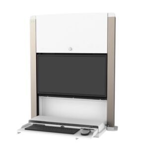 Ergotron 61-367-030 CareFit 24-inch Sit-Stand Enclosure, Snow White