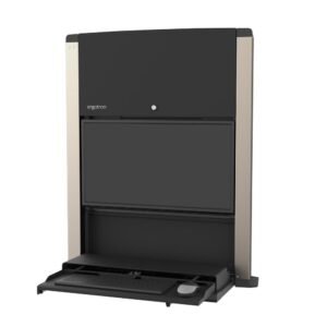 Ergotron 61-367-060 CareFit 24-inch Sit-Stand Enclosure, Matte Black