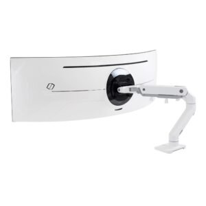 Ergotron 45-647-216 HX Desk Monitor Arm with HD Pivot, White