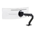 Ergotron 45-647-224 HX Desk Monitor Arm with HD Pivot, Matte Black