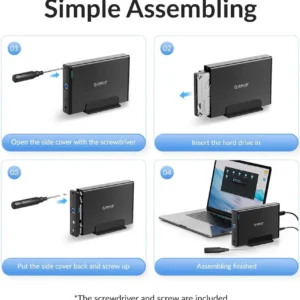 ORICO 7688U3-PRO Orico 1) Material: Zinc Alloy + ABS 2) Output Interface: USB3.0 Type-B, SATA III 3) Color: Black 4)