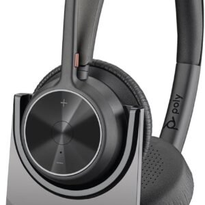 HP POLY 77Z32AA Poly Voyager 4320 Bluetooth Stereo Headset with BT700 USB-C Dongle and Charging Stand