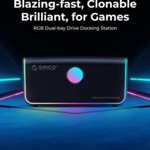 ORICO 8818C3 ORICO 8818C3 2.5in 3.5in 1 BAY USB3.2 HDD DOCKING STATION RGB with Power