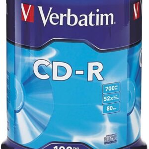 VERBATIM 94554 CD-R 700MB 52X with Branded Surface - 100pk Spindle