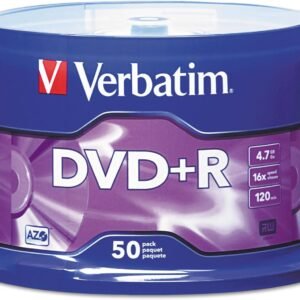 VERBATIM 95037 Verbatim 4.7GB up to16x Branded Recordable Disc DVD+R