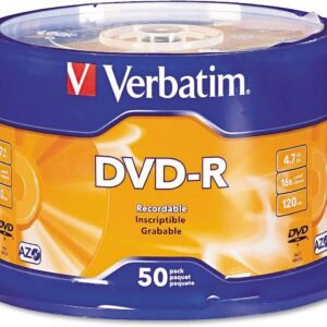 VERBATIM 95101 Verbatim 95101 50pk Dvd-R 16x 4.7gb Branded Spindle