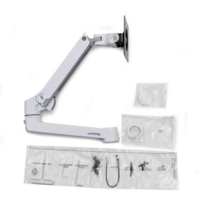 Ergotron 98-130-216 LX Dual Stacking Arm, Extension and Collar Kit, Bright White.