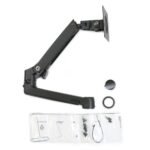 Ergotron 98-130-224 LX Dual Stacking Arm, Extension and Collar Kit, Matte Black.