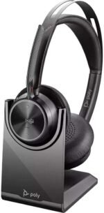HP POLY 9T9J6AA Poly Voyager Focus 2 Wireless Noise Canceling Bluetooth Stereo Headset,