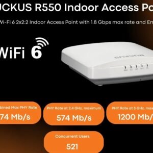 RUCKUS 9U1-R550-WW00 RUCKUS Unleashed R550 dual-band 802.11abgn/ac/ax  Wireless Access Point with Mul