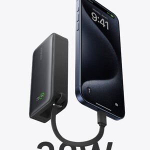 ANKER A1259H11 Anker Nano Powercore 10K 30W Power Bank with Built-In USB-C Cable