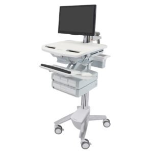 Ergotron SV43-1240-0 StyleView Cart with LCD Arm, 4 Drawers