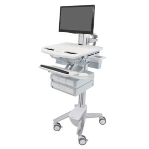 Ergotron SV43-1340-0 StyleView Cart with LCD Pivot, 4 Drawers
