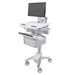Ergotron SV43-13C0-0 StyleView Cart with LCD Pivot, Tall Double Drawer