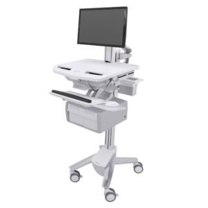 Ergotron SV43-13C0-0 StyleView Cart with LCD Pivot, Tall Double Drawer