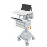 Ergotron SV44-1122-4 StyleView Laptop Cart, LiFe Powered, 2 Drawers, AUS, NZL