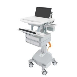 Ergotron SV44-1122-4 StyleView Laptop Cart, LiFe Powered, 2 Drawers, AUS, NZL