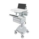 Ergotron SV44-1122-1 StyleView Laptop Cart, LiFe Powered, 2 Drawers, US, CAN