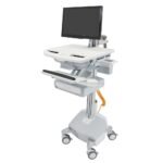 Ergotron SV44-1212-4 StyleView Cart with LCD Arm, LiFe Powered, 1 Drawer, AUS, NZL