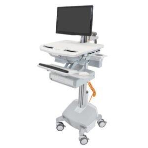 Ergotron SV44-1212-4 StyleView Cart with LCD Arm, LiFe Powered, 1 Drawer, AUS, NZL