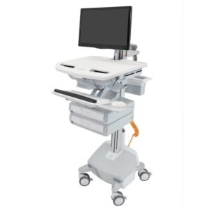 Ergotron SV44-1222-4 StyleView Cart with LCD Arm, LiFe Powered, 2 Drawers, AUS, NZL