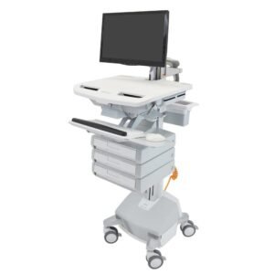 Ergotron SV44-1232-4 StyleView Cart with LCD Arm, LiFe Powered, 3 Drawers, AUS, NZL