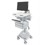 Ergotron SV44-1242-B StyleView Cart with LCD Arm, LiFe Powered, 4 Drawers, IND