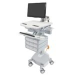 Ergotron SV44-1292-4 StyleView Cart with LCD Arm, LiFe Powered, 9 Drawers, AUS, NZL