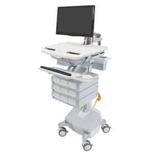 Ergotron SV44-1292-4 StyleView Cart with LCD Arm, LiFe Powered, 9 Drawers, AUS, NZL