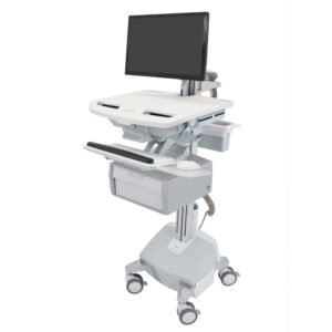 Ergotron SV44-12B2-3 StyleView Cart with LCD Arm, LiFe Powered, Tall Drawer, UK, IRL, HKG, MYS, SNG, SAU-UK