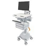 Ergotron SV44-1322-4 StyleView Cart with LCD Pivot, LiFe Powered, 2 Drawers, AUS, NZL